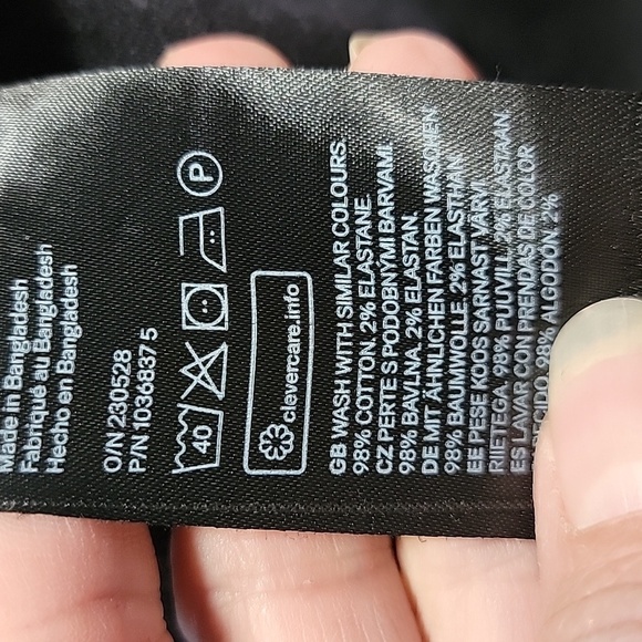 H&M Divided Size XS Washed Black Spaghetti Strap Bodycon Denim Jean Dress - Picture 12 of 12